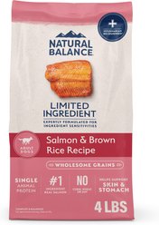 Natural Balance Limited Ingredient Salmon & Brown Rice Recipe Dry Dog Food, 4-lb bag