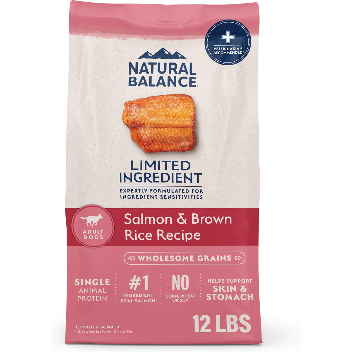 Natural Balance Limited Ingredient Salmon & Brown Rice Recipe Dry Dog Food, 12-lb bag