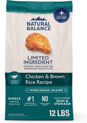 Natural Balance Limited Ingredient Chicken & Brown Rice Recipe Dry Dog Food, 12-lb bag