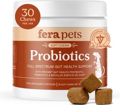 Fera Pets Probiotic Soft Chew Supplement for Dogs, 30 count