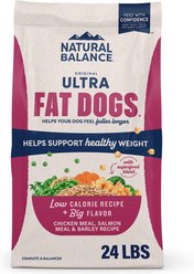 Natural Balance Original Ultra Fat Dogs Chicken & Salmon Formula Low Calorie Weight Management Dry Dog Food, 24...
