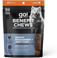 Go! Solutions Benefit Chews Weight Management + Joint Care Benefit Chews Chicken Recipe Soft & Chewy Dog Treats, 6-oz bag