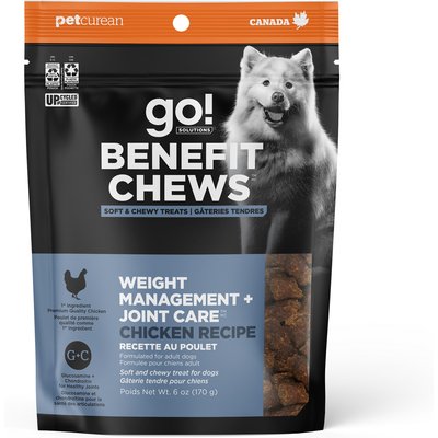 Go! Solutions Go! Solutions Benefit Chews Weight Management + Joint Care Benefit Chews Chicken Recipe Soft & Chewy Dog Treats, 6-oz bag