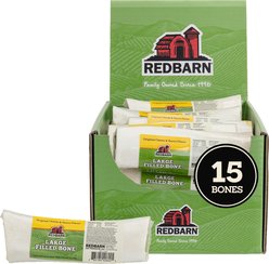 Redbarn Large Cheese n' Bacon Filled Bones Dog Treats, case of 15