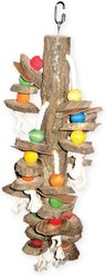 A&E Cage Company Real Wood with Hanging Wood Cylinders Exercise Bird Toy, Multicolor