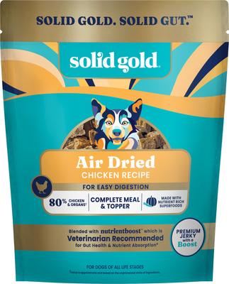 Show full view: Solid Gold Complete & Balanced Chicken + Beef Air Dried Dog Food Topper, 4-oz pouches, case of 2 slide 2 of 10