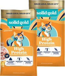 Solid Gold High Protein Real Chicken & Eggs Grain-Free Dry Cat Food, 24-lb bundle