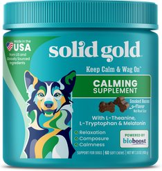 Solid Gold Keep Calm & Wag On Calming Aid Chew Supplement for Dogs, 60 count