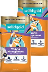 Solid Gold Weight Control Alaskan Pollock Grain-Free Gut Health Dry Cat Food, 24-lb bundle