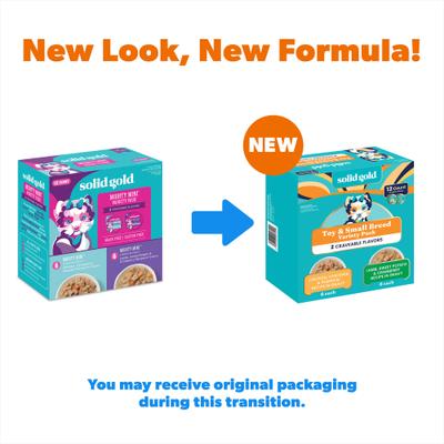 Show full view: Solid Gold Mighty Mini Small & Toy Breed Grain-Free Variety Pack Wet Dog Food, 3.5-oz tray, case of 12 slide 3 of 11