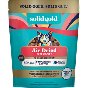 Solid Gold Complete & Balanced Beef Recipe Air Dried Dog Food Topper, 4-oz pouch