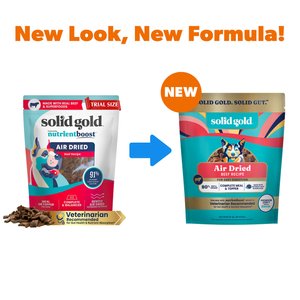 Solid Gold Complete & Balanced Beef Recipe Air Dried Dog Food Topper, 4-oz pouch