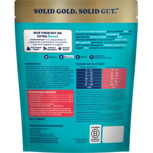 Solid Gold Complete & Balanced Beef Recipe Air Dried Dog Food Topper, 4-oz pouch