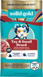 Solid Gold Toy & Small Breed Gut Health Real Bison & Brown Rice Whole Grain Dry Dog Food, 11-lb bag