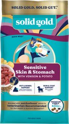 Solid Gold Sensitive Stomach Gut Health Wild Venison & Potato Grain-Free Dry Dog Food, 22-lb bag