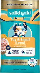 Solid Gold Toy & Small Breed Gut Health Real Chicken, Chickpea & Pumpkin Grain-Free Dry Dog Food, 11-lb bag