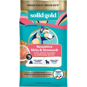 Solid Gold Sensitive Stomach Gut Health Cold Water Salmon & Vegetable Grain-Free Dry Dog Food, 22-lb bag