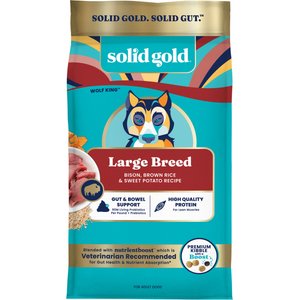 Solid Gold Large Breed Gut Health Real Bison & Brown Rice Whole Grain Dry Dog Food, 22-lb bag
