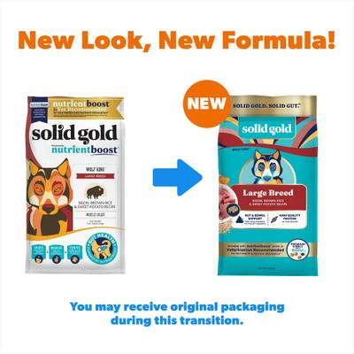 Show full view: Solid Gold Large Breed Gut Health Real Bison & Brown Rice Whole Grain Dry Dog Food, 22-lb bag slide 3 of 12