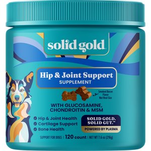 Solid Gold Leaps & Hounds Soft Chews Glucosamine Chondroitin Joint Supplement for Dogs, 120 count