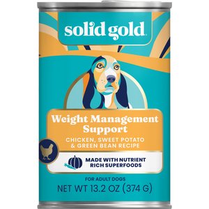 Solid Gold Fit & Fabulous Chicken, Sweet Potato & Green Bean Weight Control Recipe Grain-Free Canned Dog Food, 13.2-oz, case of 6