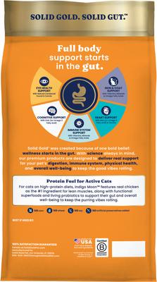Show full view: Solid Gold High Protein Real Chicken & Eggs Grain-Free Dry Cat Food, 6-lb bag slide 4 of 12