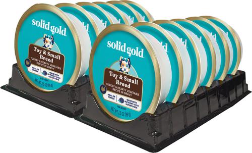 Show full view: Solid Gold Mighty Mini Turkey & Hearty Vegetable Recipe in Gravy Grain-Free Small Breed Dog Food Cups, case of 12 slide 5 of 12