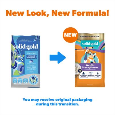Show full view: Solid Gold Weight Control Alaskan Pollock Grain-Free Gut Health Dry Cat Food, 12-lb bag slide 3 of 12