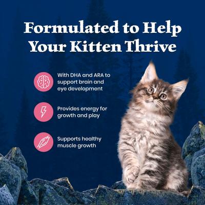 Show full view: Blue Buffalo Wilderness Kitten High-Protein & Grain-Free Salmon Recipe Dry Cat Food, 5-lb bag slide 5 of 10