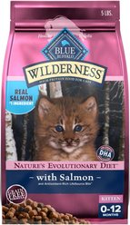 Blue Buffalo Wilderness Kitten High-Protein & Grain-Free Salmon Recipe Dry Cat Food, 5-lb bag