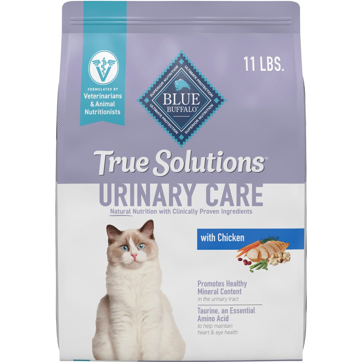 Blue Buffalo True Solutions Urinary Care Chicken Flavored Dry Cat Food, 11-lb bag
