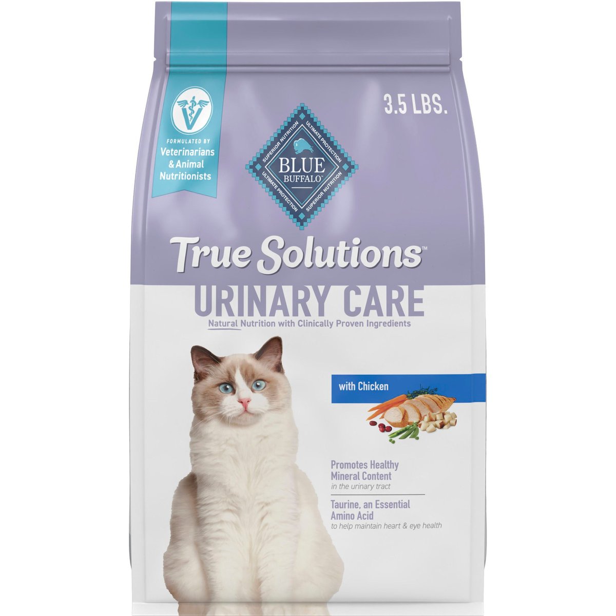 Blue Buffalo True Solutions Urinary Care Chicken Flavored Dry Cat Food, 3.5-lb bag