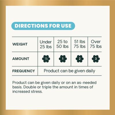 Show full view: VetriScience Broad Spectrum Hemp Peanut Butter Flavored Chews Calm & Confident Supplement for Dogs, 60 count slide 8 of 10