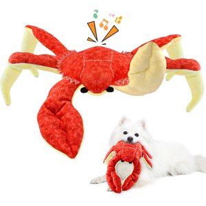 FUUFOME King Crab Plush Dog Toy, Red