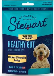 Stewart Healthy Gut with Probiotics Chicken & Vegetable Recipe Limited-Ingredient Adult, Freeze-Dried Dog Treats, 4-oz pouch
