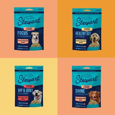 Show full view: Stewart Hip & Joint with Glucosamine, Beef & Sweet Potato Recipe Limited-Ingredient Adult, Freeze-Dried Dog Treats, 4-oz pouch slide 5 of 6