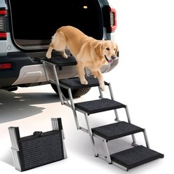 Heeyoo Extra Wide 5 Steps Dog Car Ramp