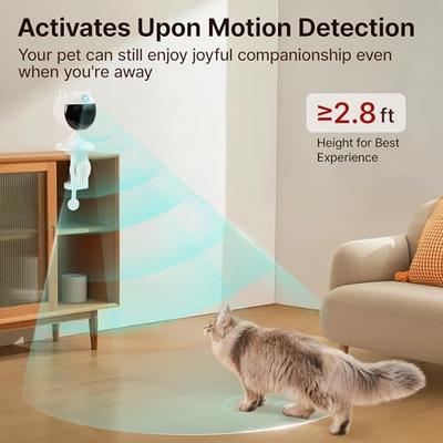 Show full view: Potaroma Indoor Automatic Chargeable Smart Sensor Interactive Laser Cat Toy, Cream White slide 3 of 7