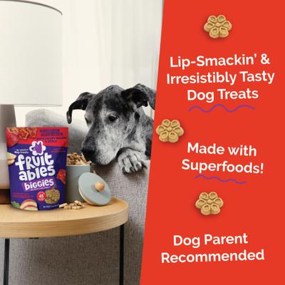 Show full view: Fruitables Biggies with Real Crispy Bacon & Apple Dog Treats, 16-oz bag slide 5 of 11