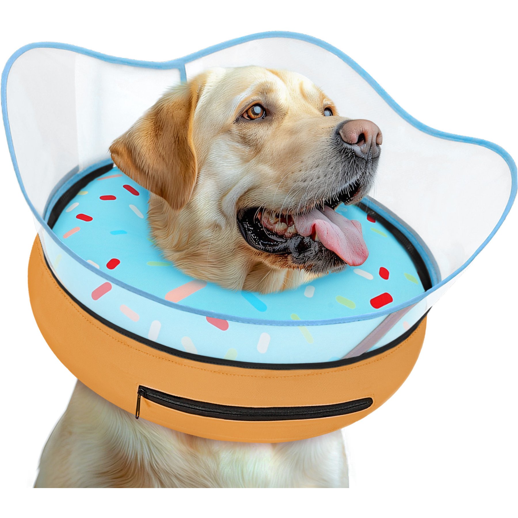Supet Donut Raised Inflatable Dog Recovery Cone Collar, Large: 12 to 16-in neck