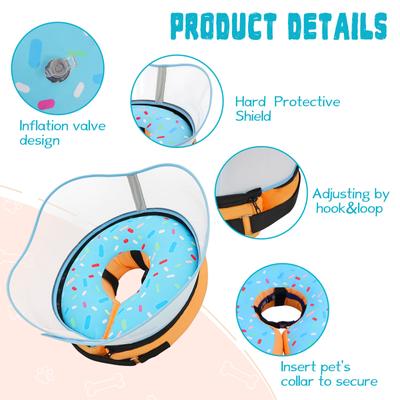 Show full view: Supet Raised Inflatable Dog Recovery Cone Collar, Medium: 9 to 13-in neck slide 5 of 8