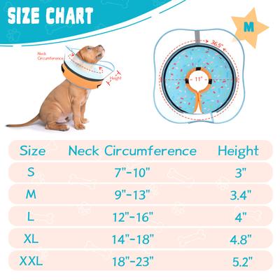 Show full view: Supet Raised Inflatable Dog Recovery Cone Collar, Medium: 9 to 13-in neck slide 7 of 8