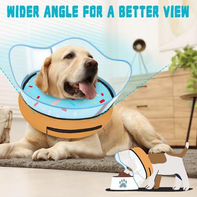 Show full view: Supet Raised Inflatable Dog Recovery Cone Collar, Medium: 9 to 13-in neck slide 8 of 8