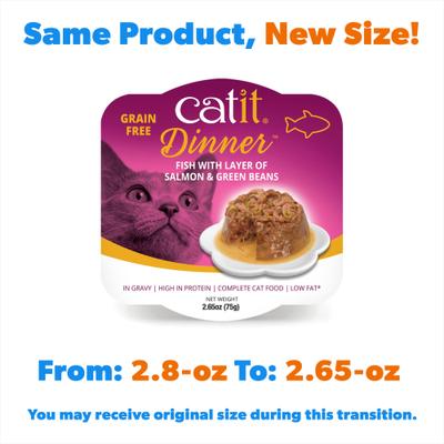 Show full view: Catit Dinner Ocean Fish with Salmon & Green Beans Cat Wet Food, 2.65-oz can slide 3 of 5