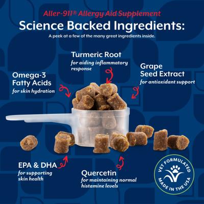 Show full view: NaturVet Scoopables Aller-911 Allergy Aid Dog Supplement, 11-oz bag slide 6 of 11