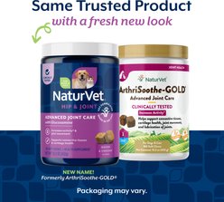 NaturVet Advanced Joint Care Hip & Joint Supplement Bacon & Chicken Soft Chews for Dogs & Cats, 180 count slide 2 of 8