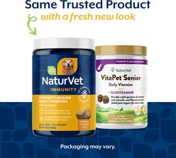 NaturVet VitaPet Senior Daily Vitamins Plus Glucosamine Dog Supplement, 120 count slide 2 of 9