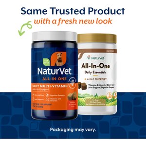 NaturVet All-in-One Soft Chews Multivitamin for Dogs, 120 count