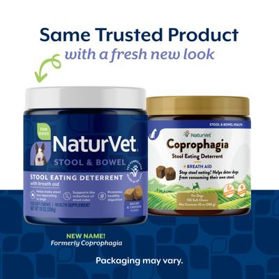 Show full view: NaturVet Coprophagia Plus Breath Aid Soft Chews Coprophagia Supplement for Dogs, 130 count slide 3 of 11