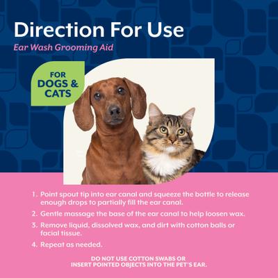 Show full view: NaturVet Aloe & Baby Powder Scent Dog & Cat Ear Wash, 8-fl oz bottle slide 5 of 10